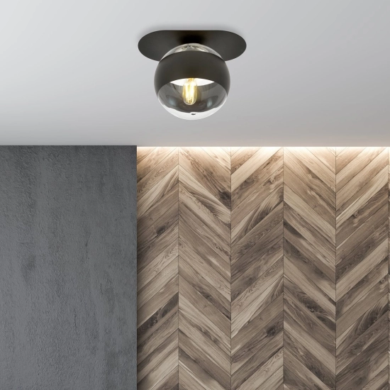 Lampa sufitowa PLAZA 1 BLACK/STRIPE 1121/1 EMIBIG Lighting