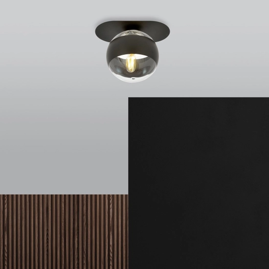 Lampa sufitowa PLAZA 1 BLACK/STRIPE 1121/1 EMIBIG Lighting