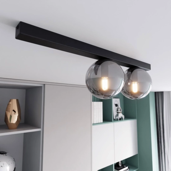 Lampa sufitowa FIT 2 BLACK/GRAFIT 1122/2 EMIBIG Lighting