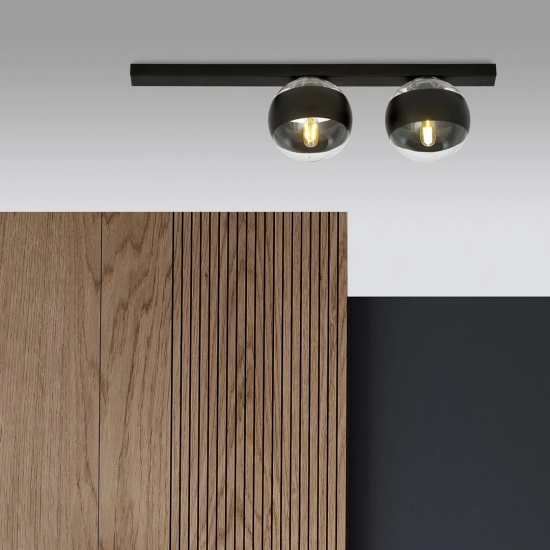 Lampa sufitowa FIT 2 BLACK/STRIPE 1123/2 EMIBIG Lighting