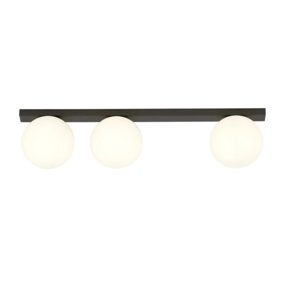 Lampa sufitowa FIT 3 BLACK/OPAL 1124/3 EMIBIG Lighting