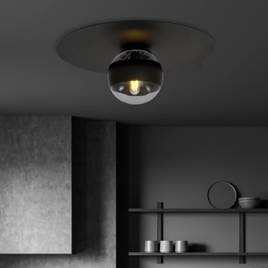 Lampa sufitowa SOLAR 1 BLACK/STRIPE 1129/1 EMIBIG Lighting