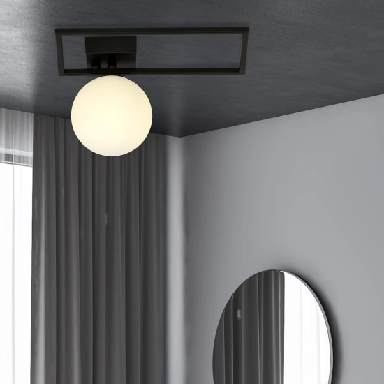 Lampa sufitowa IMAGO 1D BLACK/OPAL 1130/1D EMIBIG Lighting