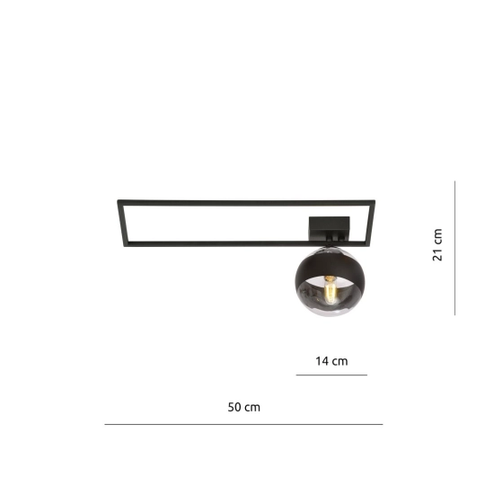 Lampa sufitowa IMAGO 1A BLACK/STRIPE 1132/1A EMIBIG Lighting