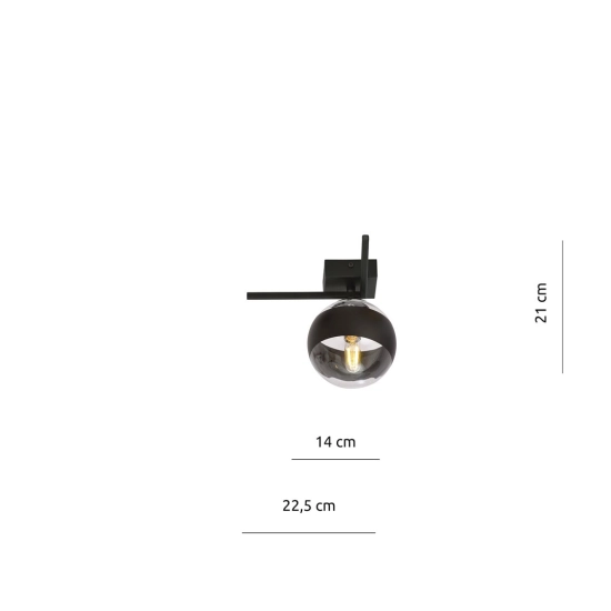 Lampa sufitowa IMAGO 1G BLACK/STRIPE 1132/1G EMIBIG Lighting