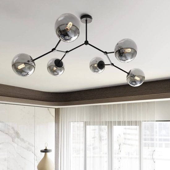 Lampa sufitowa SPACE 6 BLACK/GRAFIT 1134/6 EMIBIG Lighting