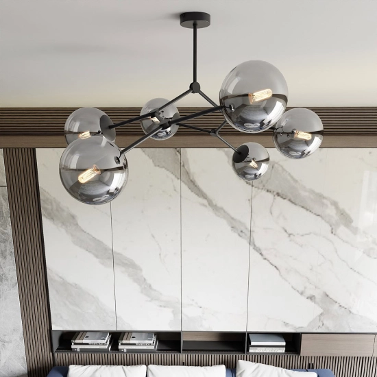 Lampa sufitowa SPACE 6 BLACK/GRAFIT 1134/6 EMIBIG Lighting