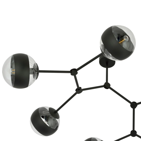 Lampa sufitowa SPACE 6 BLACK/STRIPE 1135/6 EMIBIG Lighting