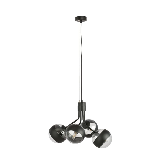 Lampa wisząca NOVA 4 BLACK/STRIPE 1139/4 EMIBIG Lighting