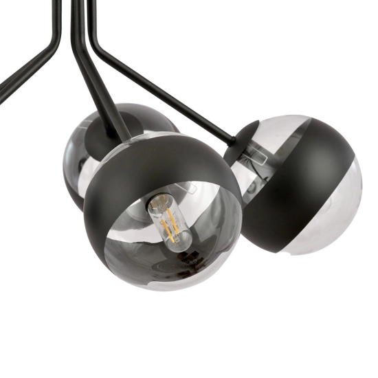 Lampa wisząca NOVA 5 BLACK/STRIPE 1139/5 EMIBIG Lighting