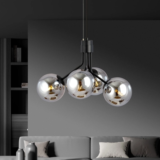 Lampa wisząca NOVA 4 BLACK/GRAFIT 1140/4 EMIBIG Lighting