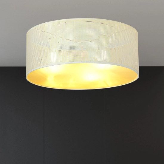 Lampa sufitowa ASTON 3 WHITE/GOLD 1147/3 EMIBIG Lighting