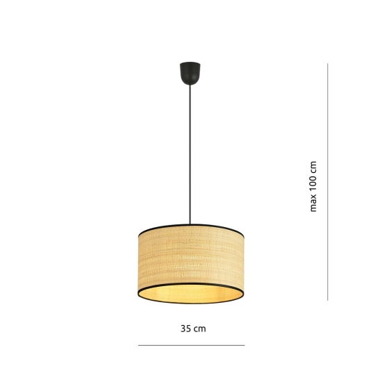 Lampa wisząca ASTON 1 RATTAN 1149/1 EMIBIG Lighting