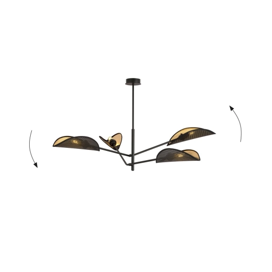 Lampa sufitowa VENE 4 BLACK/GOLD 1158/4 EMIBIG Lighting
