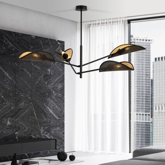 Lampa sufitowa VENE 4 BLACK/GOLD 1158/4 EMIBIG Lighting