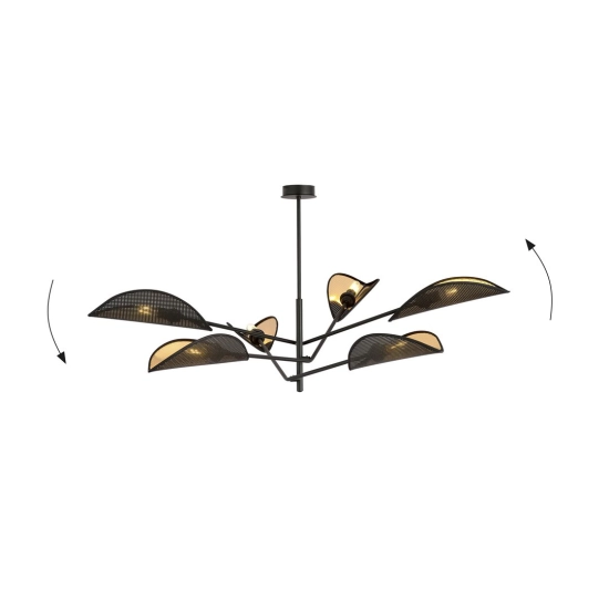 Lampa sufitowa VENE 6 BLACK/GOLD 1158/6 EMIBIG Lighting
