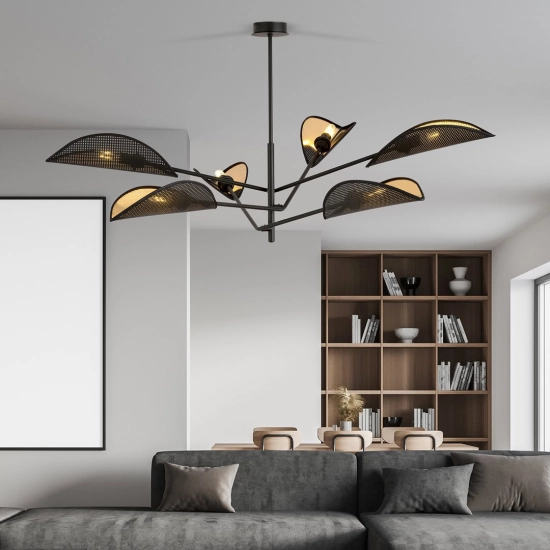 Lampa sufitowa VENE 6 BLACK/GOLD 1158/6 EMIBIG Lighting