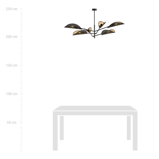 Lampa sufitowa VENE 6 BLACK/GOLD 1158/6 EMIBIG Lighting
