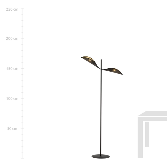 Lampa stojąca VENE LP2 BLACK/GOLD 1158/LP2 EMIBIG Lighting