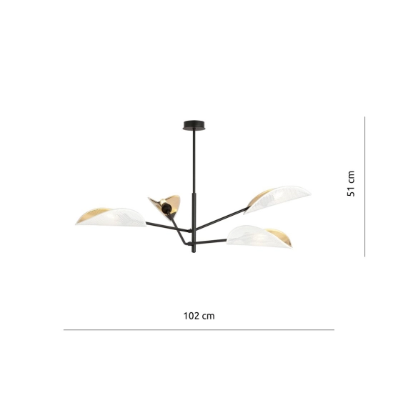 Lampa sufitowa VENE 4 WHITE/GOLD 1159/4 EMIBIG Lighting