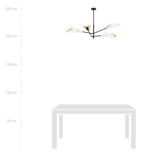 Lampa sufitowa VENE 4 WHITE/GOLD 1159/4 EMIBIG Lighting