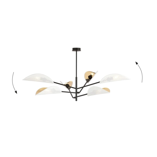 Lampa sufitowa VENE 6 WHITE/GOLD 1159/6 EMIBIG Lighting