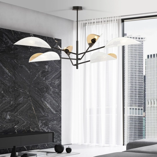 Lampa sufitowa VENE 6 WHITE/GOLD 1159/6 EMIBIG Lighting