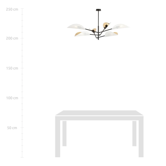 Lampa sufitowa VENE 6 WHITE/GOLD 1159/6 EMIBIG Lighting