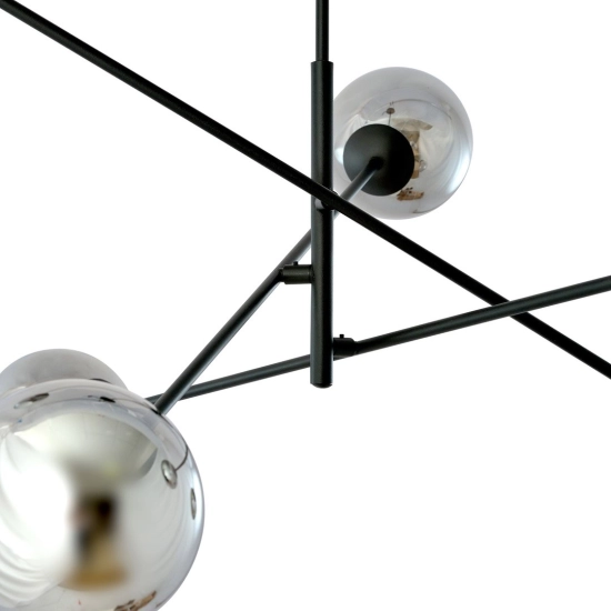 Lampa wisząca LINEAR 6 BLACK/GRAFIT 1167/6 EMIBIG Lighting