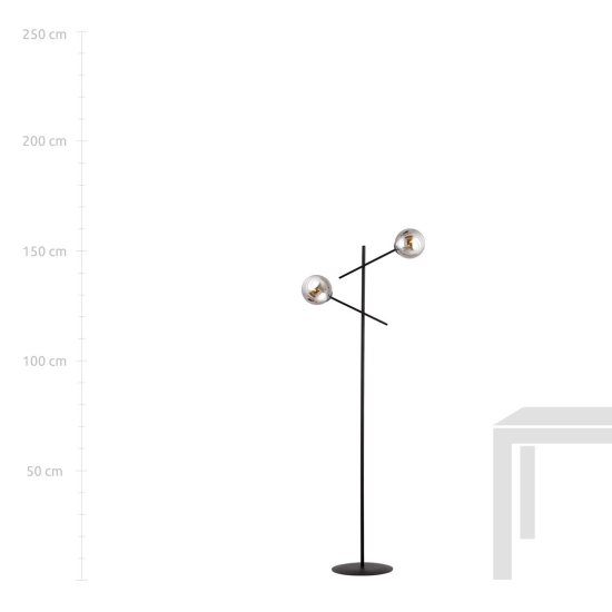 Lampa stojąca LINEAR LP2 BLACK/GRAFIT 1167/LP2 EMIBIG Lighting
