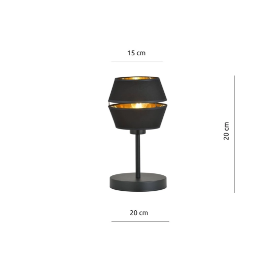 Lampka nocna PIANO LN BLACK/GOLD 1183/LN EMIBIG Lighting