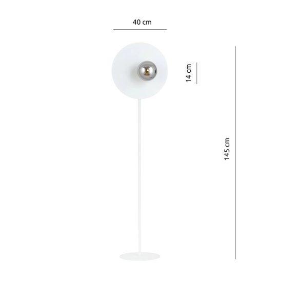 Lampa stojąca OSLO LP WHITE/GRAFIT 1188/LP EMIBIG Lighting