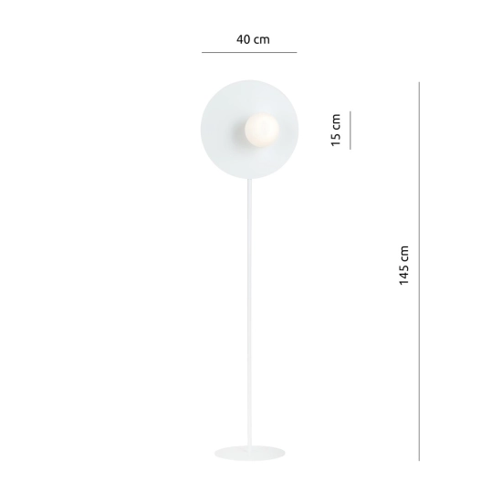 Lampa stojąca OSLO LP WHITE/OPAL 1189/LP EMIBIG Lighting