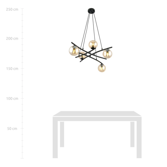 Lampa wisząca ESSA 5 MIODOWY 1204/5 EMIBIG Lighting