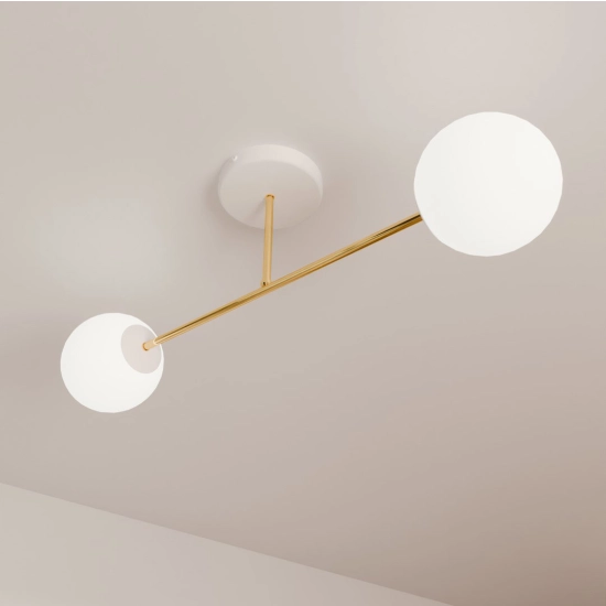 Lampa sufitowa MAGNUM 2 WH OPAL 1234/2 EMIBIG Lighting