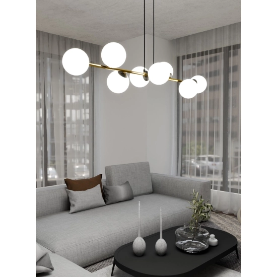 Lampa wisząca GRAVITY 8 BL OPAL 1241/8 EMIBIG Lighting