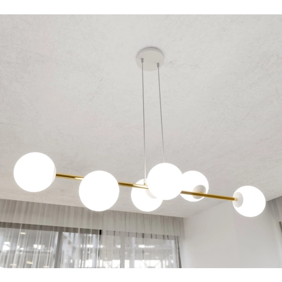 Lampa wisząca GRAVITY 6 WH GOLD 1242/6 EMIBIG Lighting