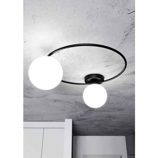 Lampa sufitowa SOPRA 2 BL OPAL 1257/2 EMIBIG Lighting