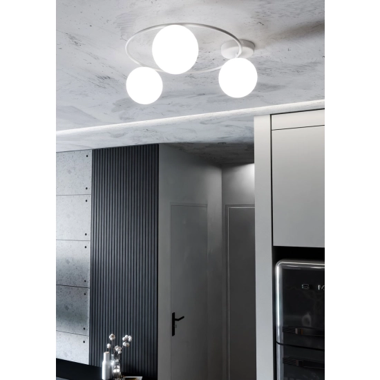 Lampa sufitowa SOPRA 3 WH OPAL 1258/3 EMIBIG Lighting