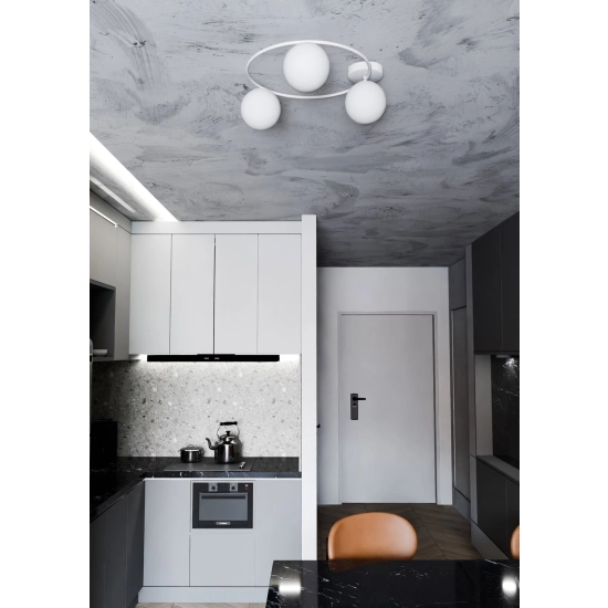 Lampa sufitowa SOPRA 3 WH OPAL 1258/3 EMIBIG Lighting