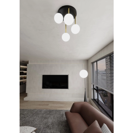 Lampa sufitowa DOLCE 4 BL OPAL 1260/4 EMIBIG Lighting