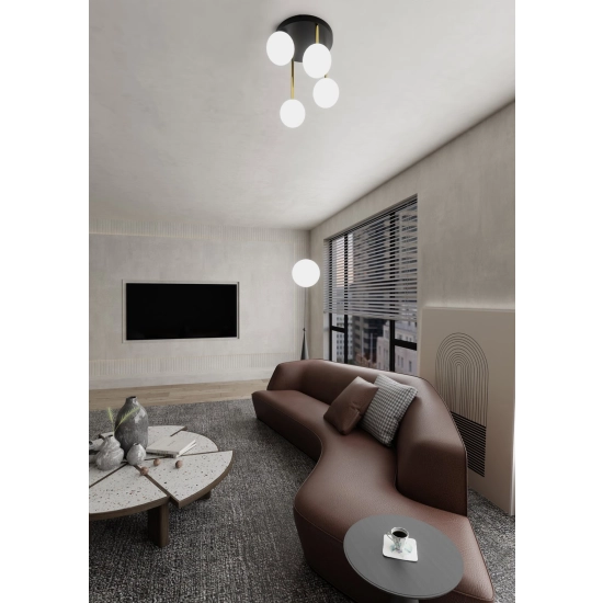 Lampa sufitowa DOLCE 4 BL OPAL 1260/4 EMIBIG Lighting