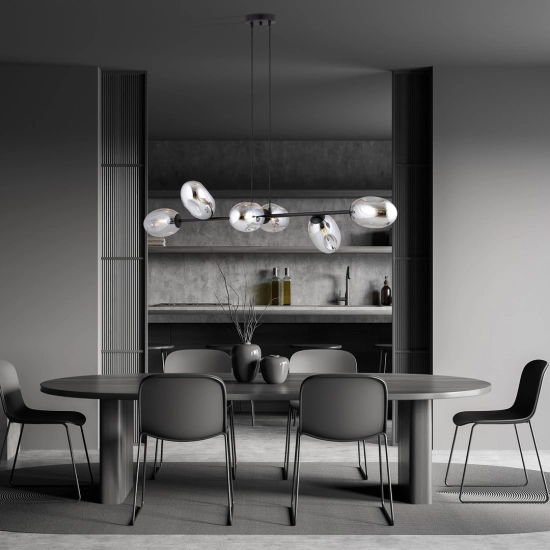 Lampa wisząca PANDORA 6 BL GRAFIT 1263/6 EMIBIG Lighting