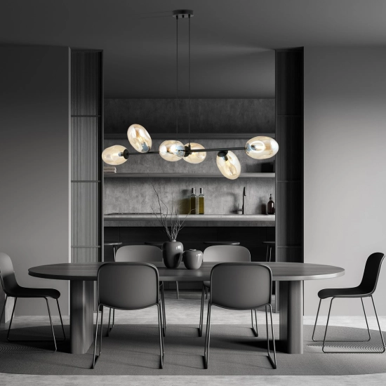 Lampa wisząca PANDORA 6 BL MIODOWY 1264/6 EMIBIG Lighting
