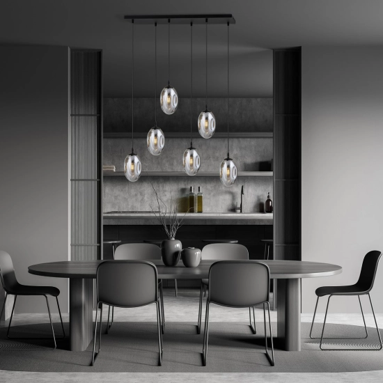 Lampa wisząca ASTRAL 6 BL GRAFIT 1266/6 EMIBIG Lighting