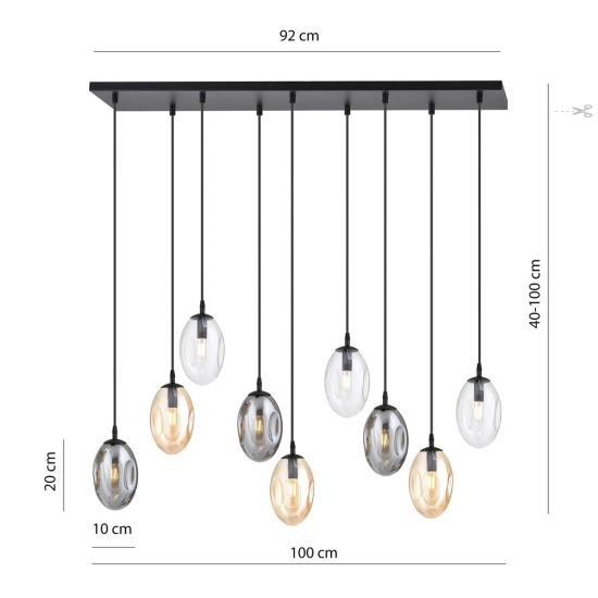 Lampa sufitowa ASTRAL 9 BL MIX 1268/9M1 EMIBIG Lighting
