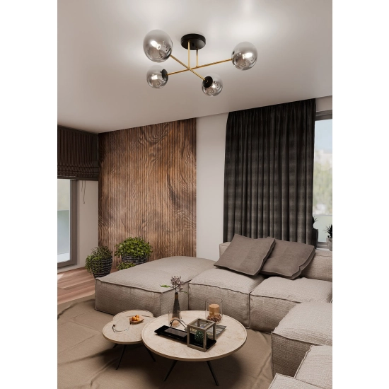 Lampa sufitowa MAGNUM 4 BL GRAFIT 1269/4 EMIBIG Lighting