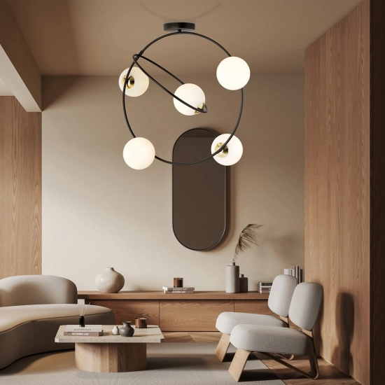 Żyrandol STARDOM 5 BL OPAL 1293/5 EMIBIG Lighting