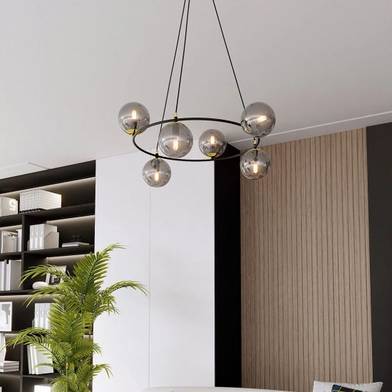 Lampa wisząca AZURA 6 BL GRAFIT 1294/6 EMIBIG Lighting