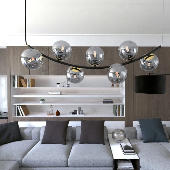 Lampa wisząca RITZ 7 BL GRAFIT 1297/7 EMIBIG Lighting